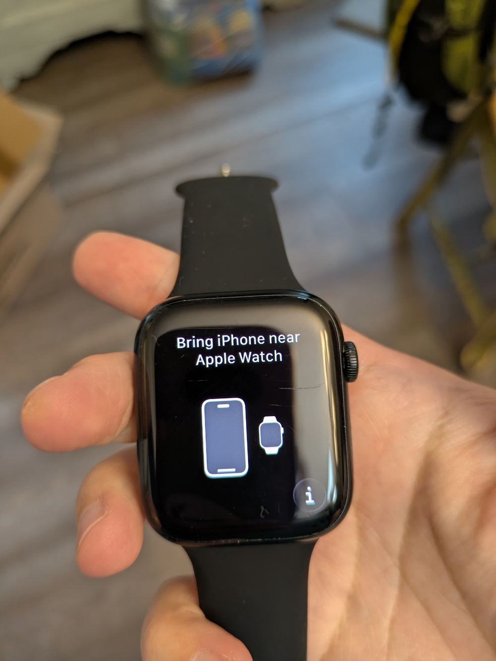 Apple Watch in Black with Black Sport Band